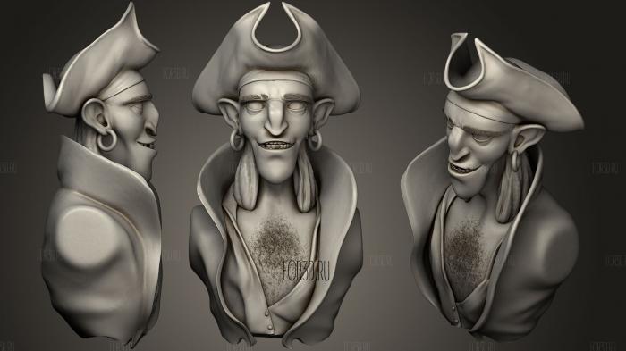 Pirate 3d stl for CNC
